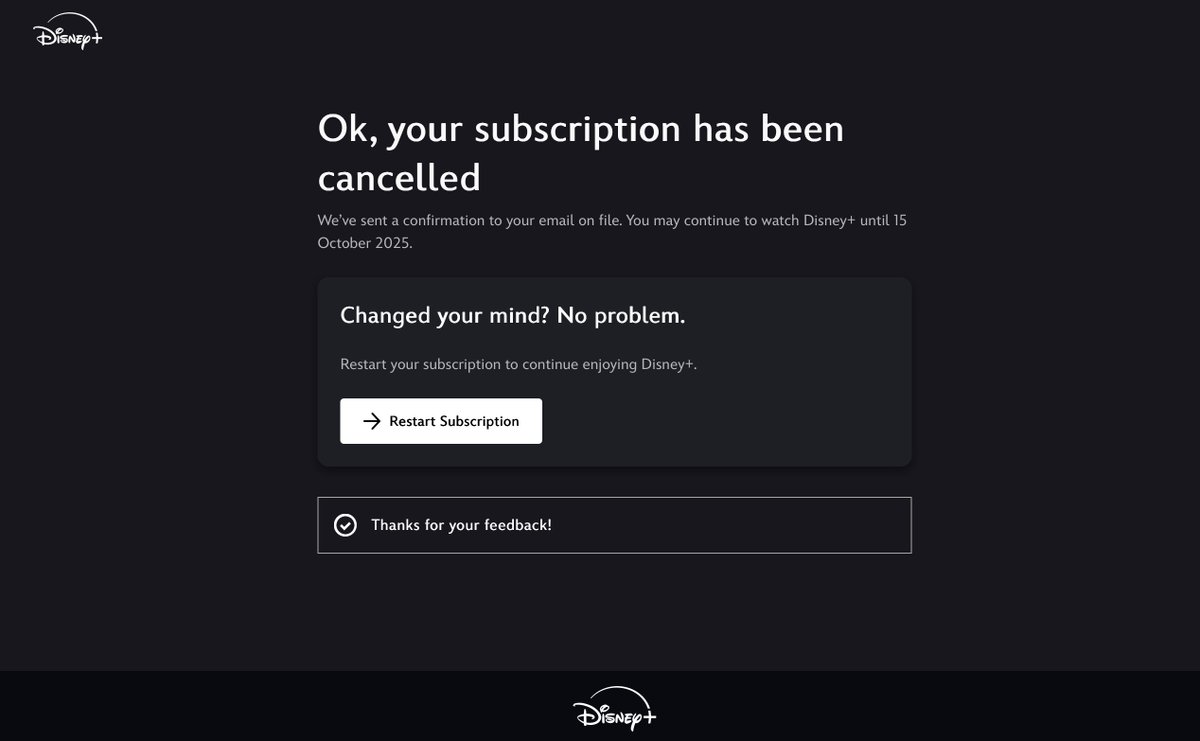 Just canceled my Disney+ and HULU subscription because ABC caved to Trump's and Carr's fascism.