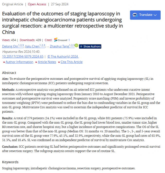 HepatomaRes's tweet photo. 🔎Staging laparoscopy in intrahepatic #cholangiocarcinoma 

🩺 Detects occult metastases
⚖️ Guides surgical candidacy
📊 #Multicenter retrospective data

🔗 [https://t.co/DKEcUvysFK]
#Cholangiocarcinoma #LiverCancer #OncoSurgery #Hepatology https://t.co/g0pl63i22P