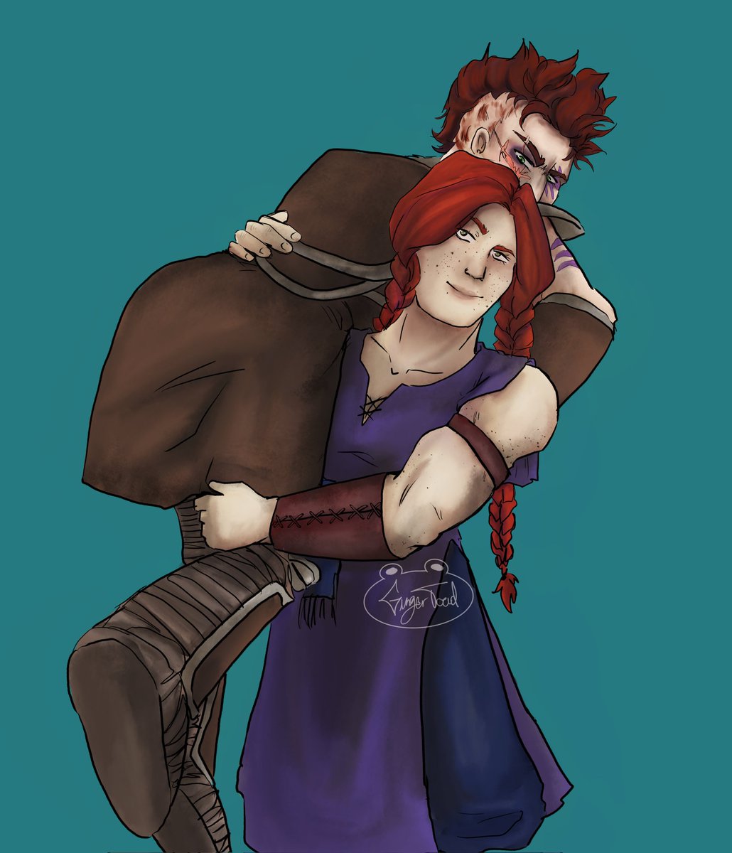 GingerToad's tweet image. OC (Sigrid) x Dagur the Deranged ?? Hehehe #httyd #rtte #ocxcanon