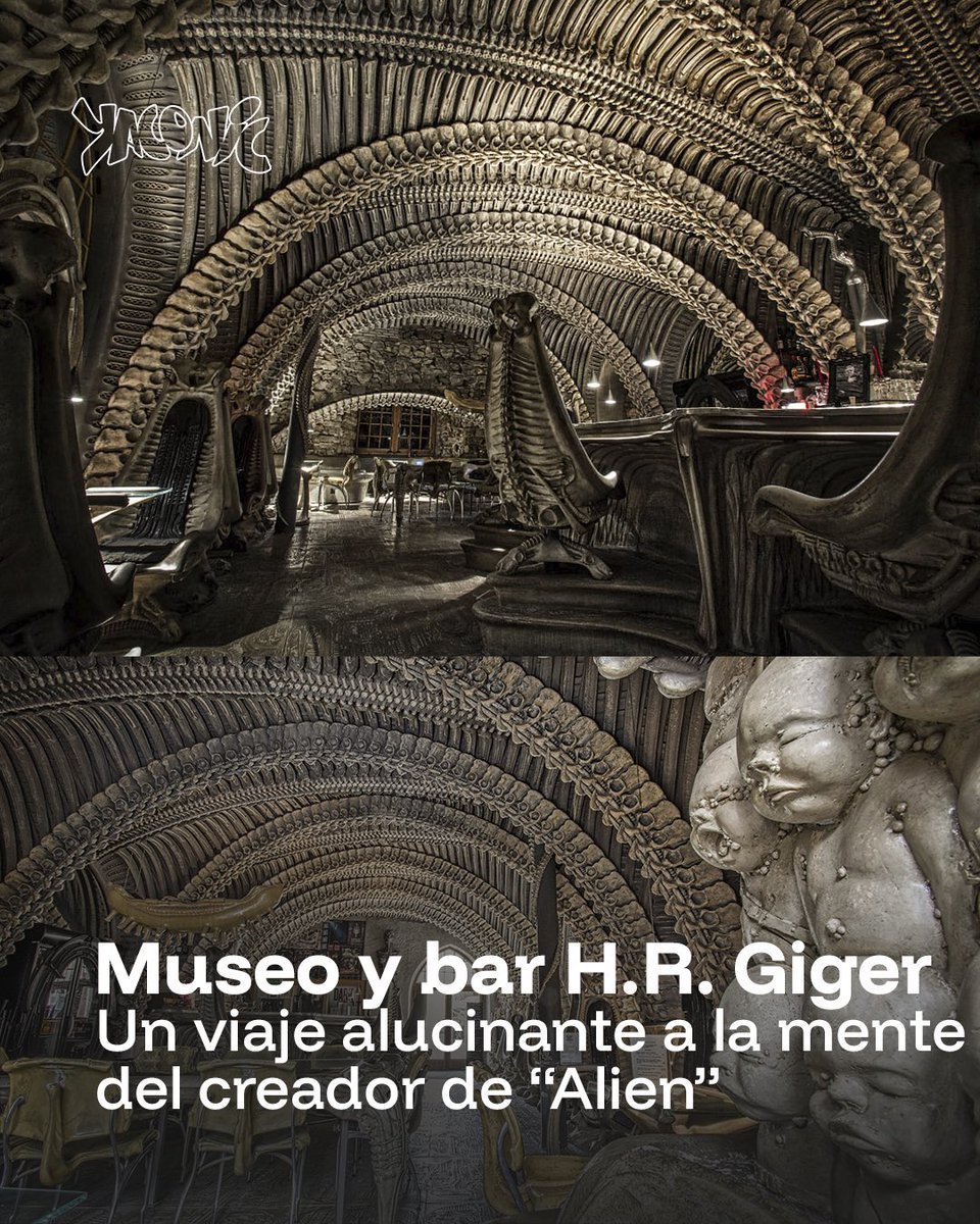 Yaconic's tweet image. ¿Sabías que el legado de H.R.Giger vive en un lugar inédito? En el pueblo medieval de Gruyères, un portal a su mundo nos espera. Además del Museo H.R. Giger, la experiencia se completa en el Giger Bar. 

🔗 bit.ly/4mfuxqB 🔗

#hrgiger #hrgigerart #hrgigerart