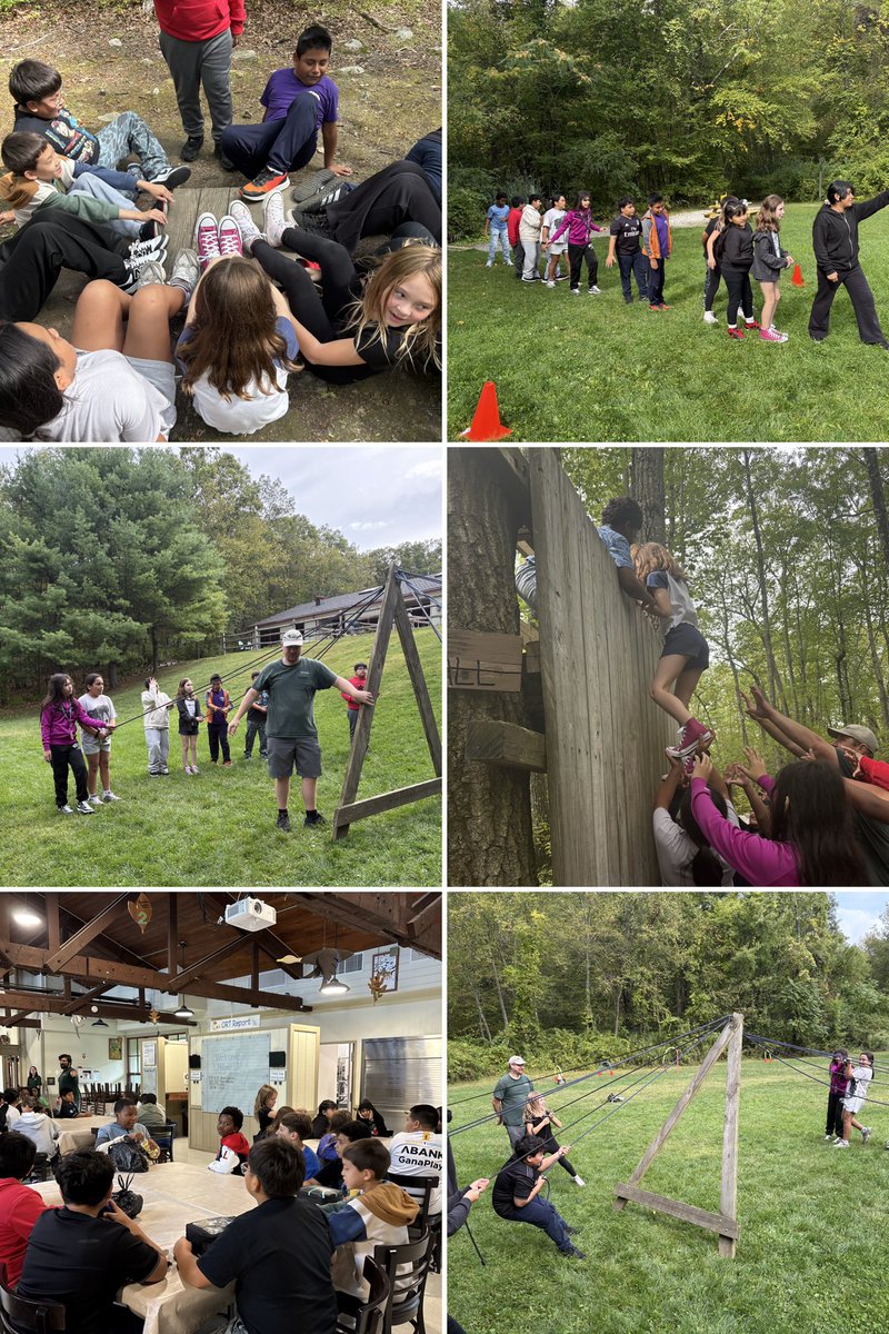 Our 5th Grade Hillcrest Scholars had a blast engaging in team building activities 👭👬with their peers and teachers at the Taconic Education Center❤️💙🚌