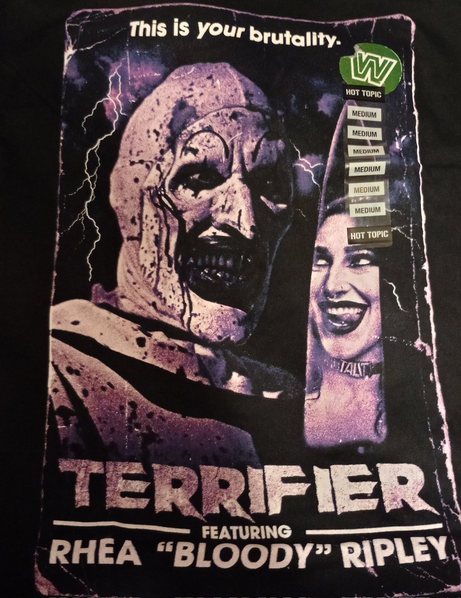 TheBalorClubGuy's tweet photo. Rhea Ripley Terrifier Knife Hot Topic Exclusive shirt! #rhearipley #terrifier #hottopicexclusive https://t.co/mobeldTcLz