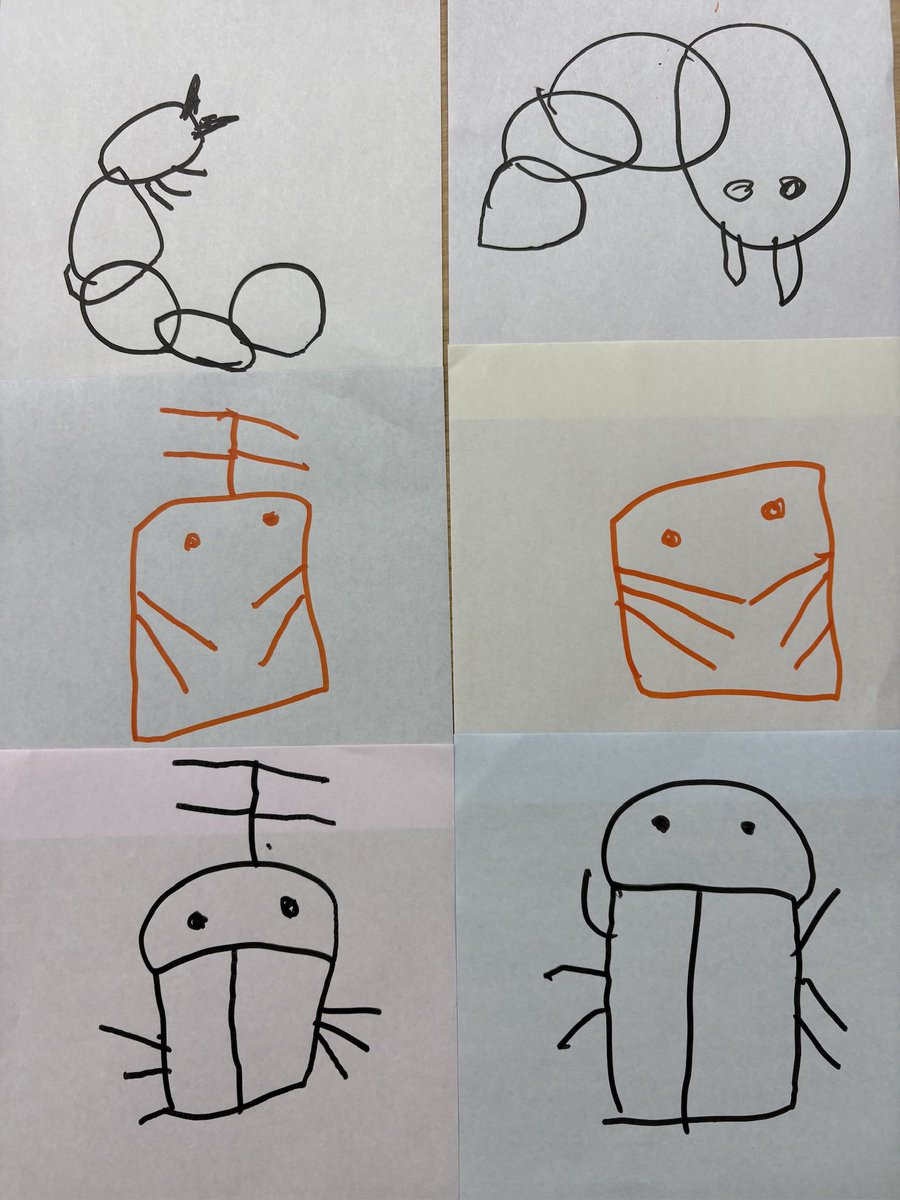 長男の描くカブトムシの成長の絵がとてもよい。