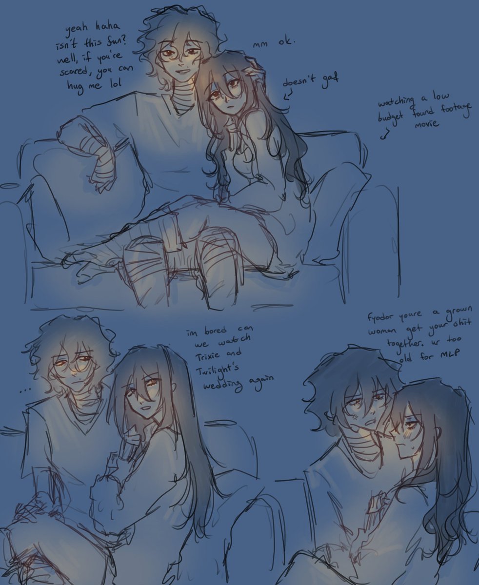 domestic fem fyozai doodle i made for my friend #bsd