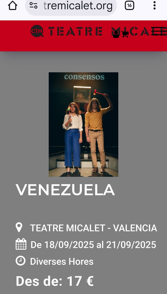 #19set25
2/4 d'1hV <a href="/MercatMusicaVic/">MMVV</a>

7hV #Glosa a Rubí/elCeller

2/4 d'8hV <a href="/caroltomascomic/">carol tomás</a> a VLC/CC Escorxador

8hV
✓ <a href="/lacanadiense_/">La Canadiense</a> al <a href="/TeatreMicalet/">Teatre Micalet</a>
✓ <a href="/EugeniAlemany/">Eugeni Alemany</a> a VLC/teatre Olympia 
✓ Documental "Seràs per sempre" amb <a href="/PauAlabajos/">Pau Alabajos</a> al <a href="/teatrexativa/">granteatrexativa</a>