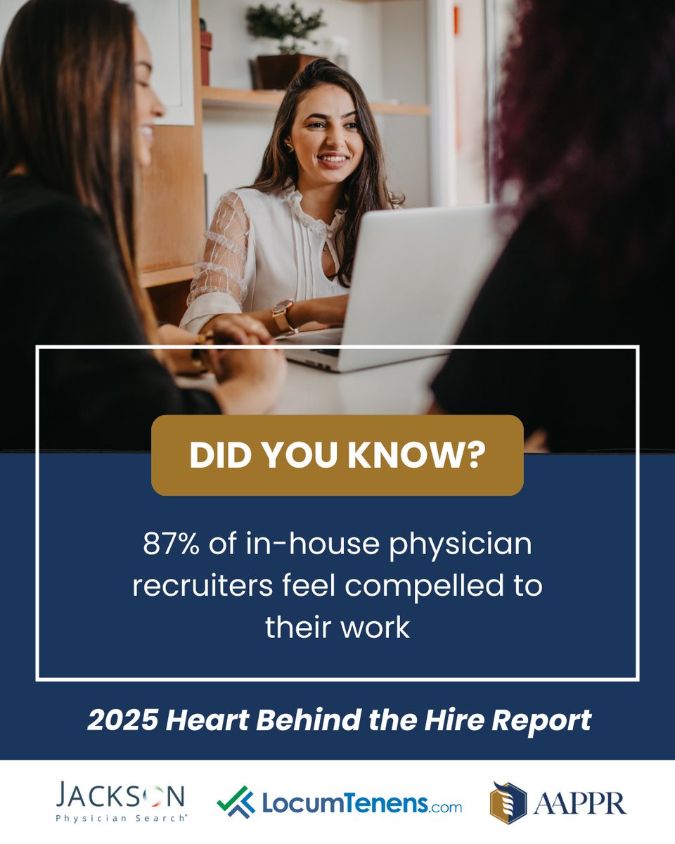 What fuels the people who fuel healthcare? 💙

Our new report, The Heart Behind the Hire, dives into the motivations and meaning behind physician recruitment. bit.ly/4gwVYLq 

#AAPPR #PhysicianRecruitment #NewResearch