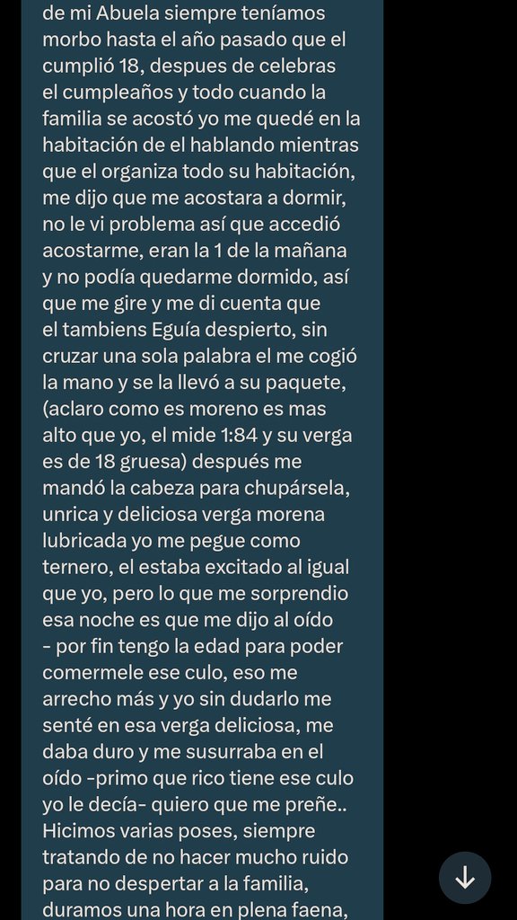 Relatos_eje's tweet photo. Relato #9

Este seguidor nos cuenta su morbosa y exitante experiencia con su primo! ¿Te da morbo el #insesto? 

Recibo el pajaso de este relato al DM 😈 

Envíanos tu relato y haz que otros se arrechen con tu experiencia! https://t.co/cJRoAXXAha