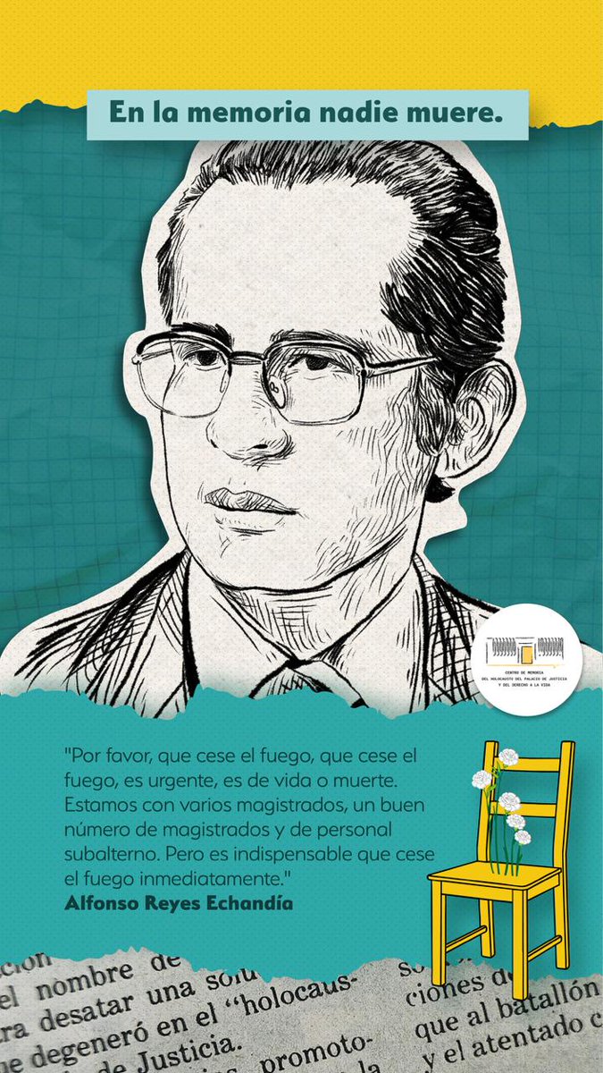 40 años del Holocausto del Palacio de Justicia. 
El 6 y 7 de noviembre de 1985 marcan una herida profunda en la historia del país. 
La <a href="/CorteSupremaJ/">Corte Suprema de Justicia</a> honra la memoria de quienes fueron silenciados injustamente. 

#NuncaMás #MemoriaEnLasRegiones