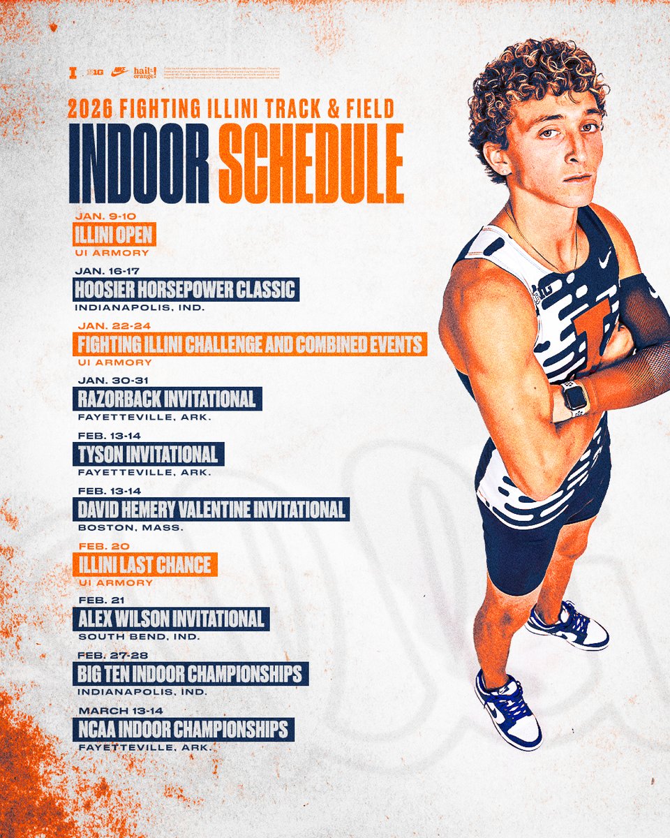 IlliniTrackXC's tweet image. Illinois track and field will be back in action before you know it 🗓️

Release: ow.ly/7NNR50WYqJo

#WhyNotILL