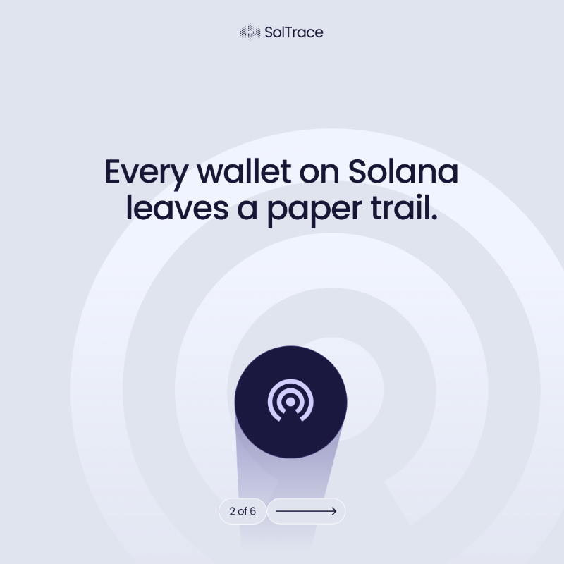 UseSolTrace's tweet photo. On the Solana network, many people are unaware of how to properly navigate blockchain transaction data to uncover developer and side wallets.

Leaving you empty-handed and your time wasted.

SolTrace educates you and simplifies that process, saving your valuable time and effort!