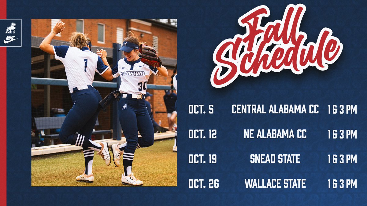 The fall slate is set for the Bulldogs‼️

#AllForSAMford