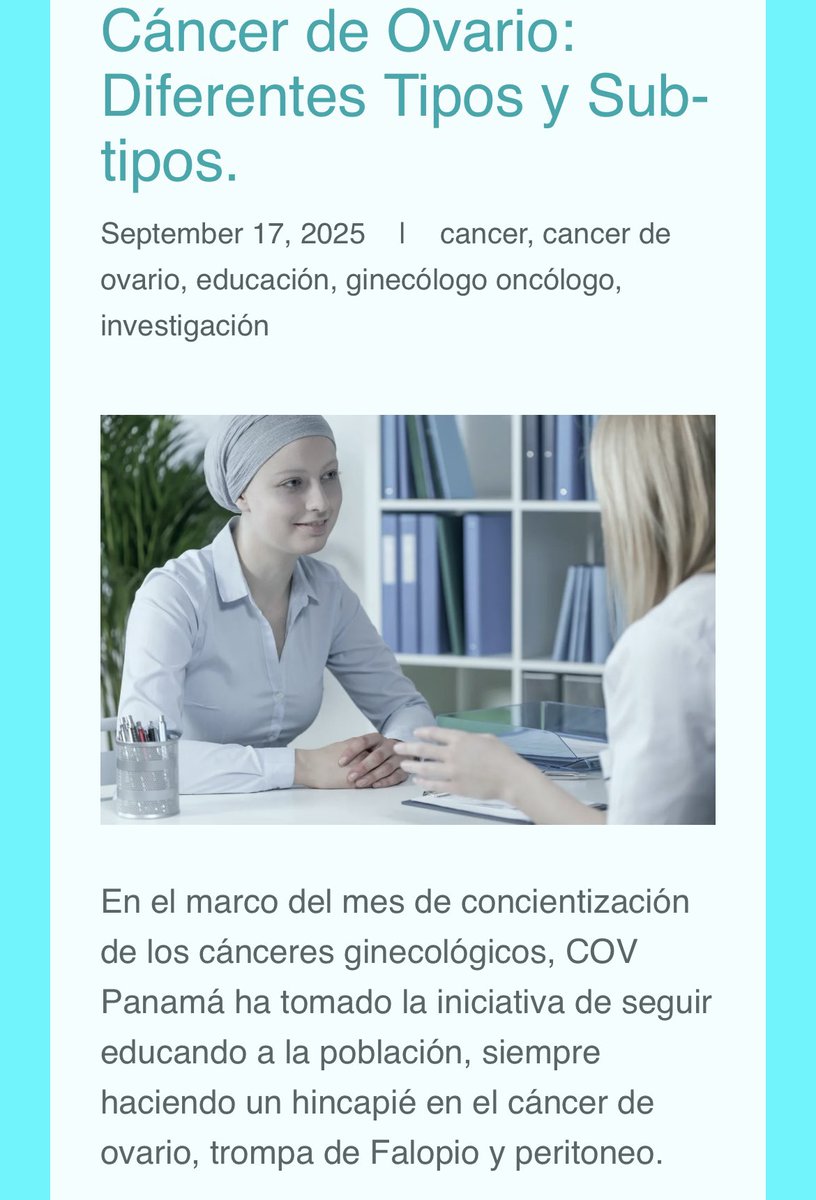 CovPanama's tweet photo. Septiembre es el mes de concientización de los cánceres ginecológicos.

Visita nuestra página web para conocer más: 

https://t.co/C4l8D5Y0Zd https://t.co/Mk7COaVmo2