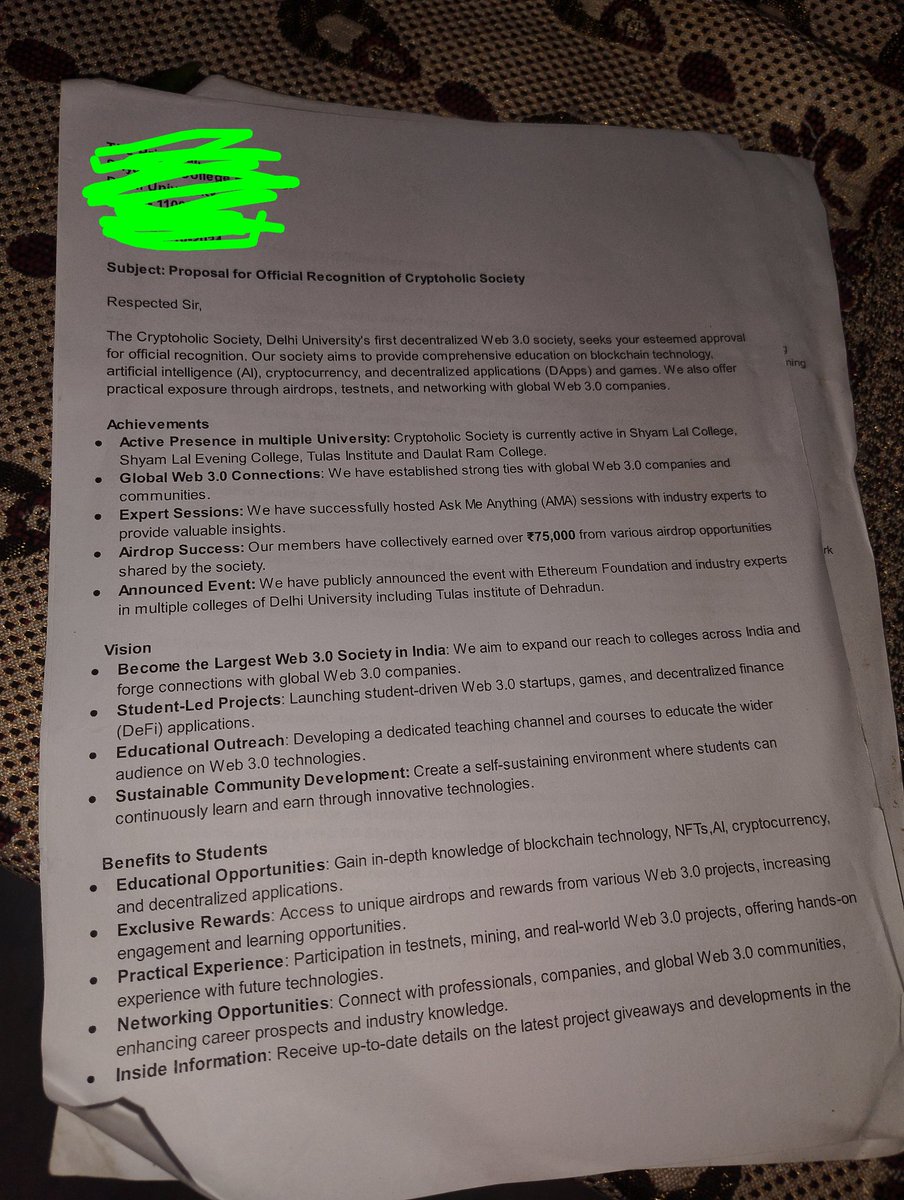 MehtabAnsari_'s tweet image. One year back, I submitted the proposal of @Cryptoholic_Soc in Delhi University, in my own college. The reaction? Cold faces. Some even said it’s illegal or gambling.

My 20-member team was upset then.
But today I realise, if they had approved it, maybe I’d never have built what…