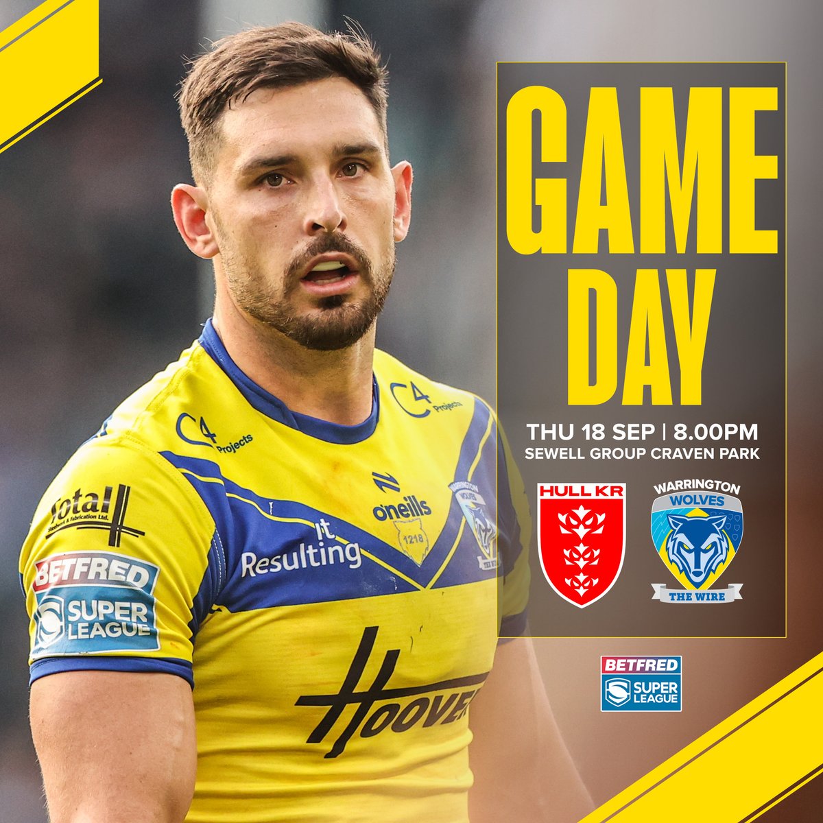 WarringtonRLFC's tweet photo. GAME DAY | Our final game of 2025 

Come on the Wire! 🐺 https://t.co/ka0LkshV74