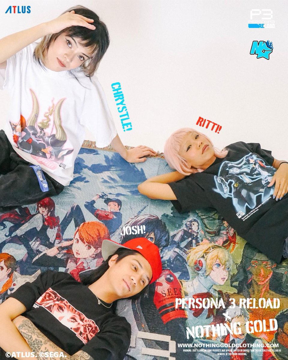 Atlus_West's tweet photo. Missed the Persona 3 Reload x @NTVGLD pop-up in Los Angeles? 🌕

Grab merchandise from the event now with the official online release: https://t.co/AS2iYVnBC8 https://t.co/Z2d2YkOb8L