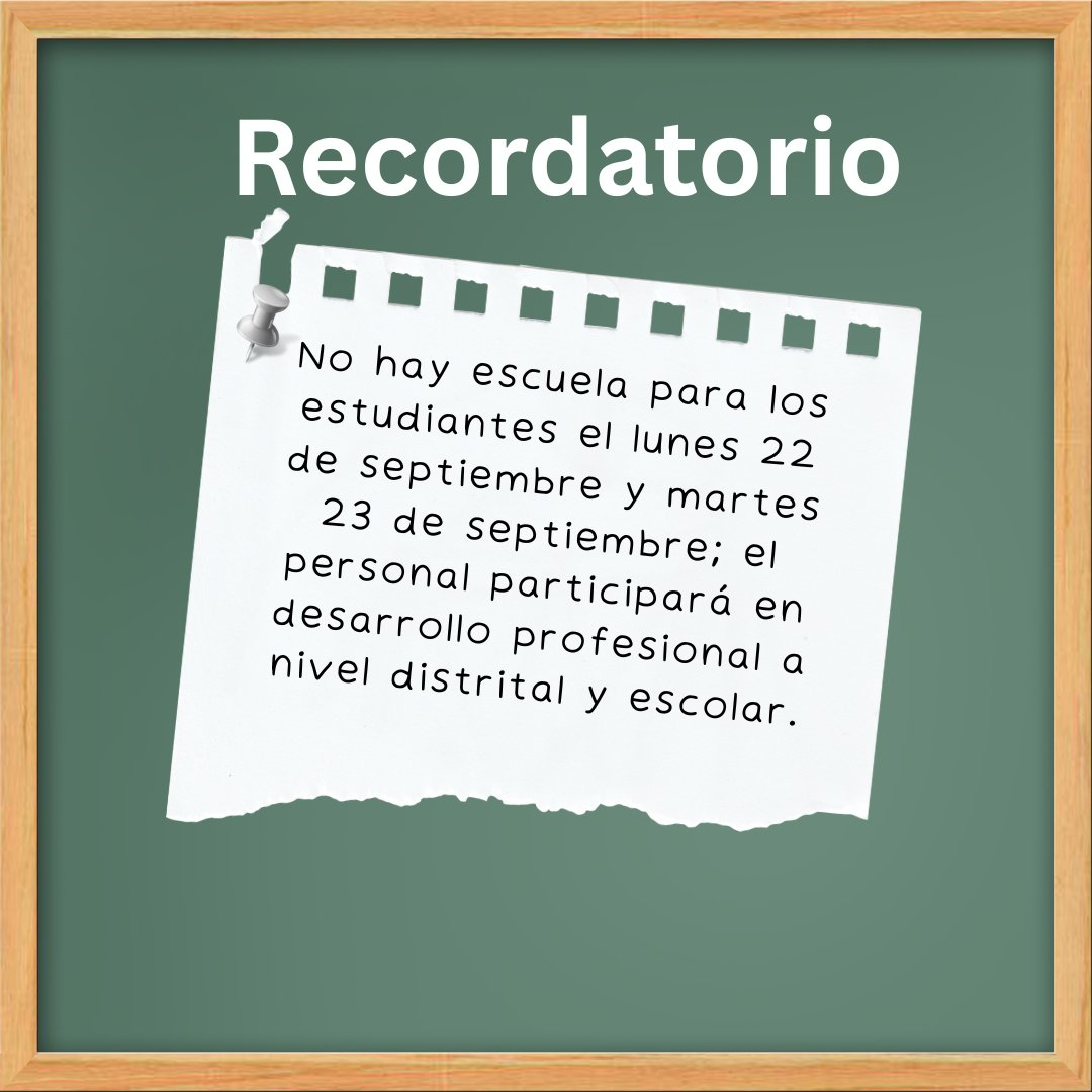 A reminder about next week....thank you!