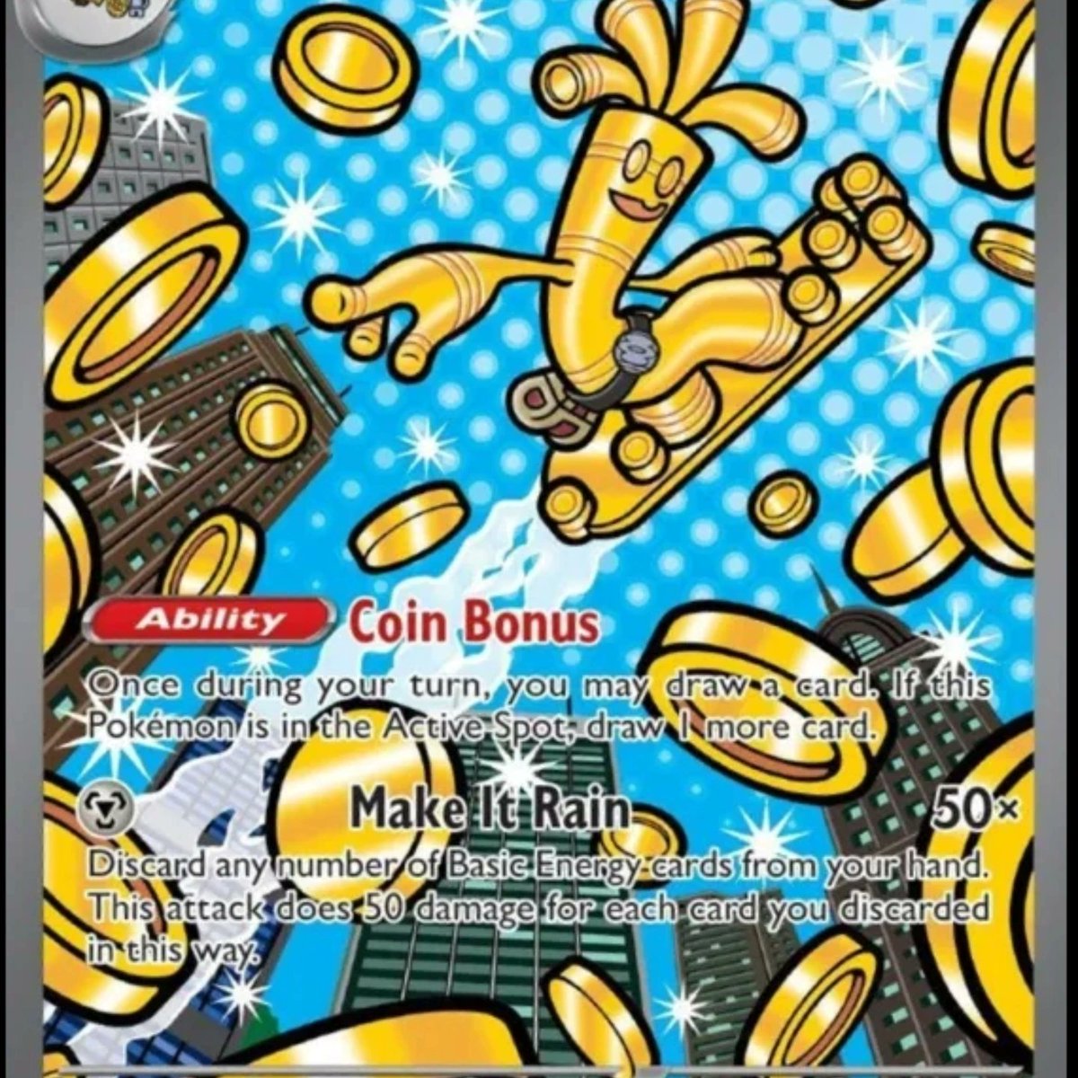 MarriedSuzan's tweet photo. @PoseidonMythos Gholdengo it is an utter vibe and half the time it feels like your wins depend on a coin toss and drawing ever card in your deck. https://t.co/IS6akBg5IH