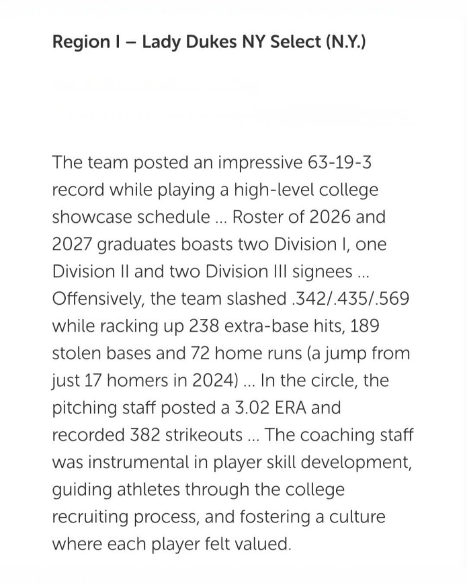 Great recognition from ATEC/ NFCA
Region 1 (2025)
Coaching staff of the year !!!
The 10 Region winners will now compete for the National Coaching staff of the year !
nfca.org/divnews/travel…
