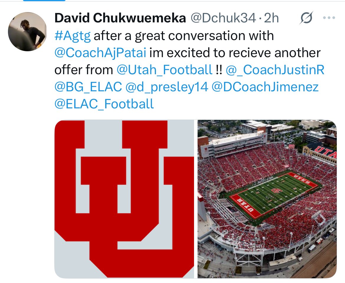 BrandonSmart684's tweet photo. We told you @Dchuk34 will be the best JC DLineman in the country. Teams are taking notice. Check out his highlight film. David Chukwuemeka  Games 1-3
6’6 275 East LA JC
DEC 2025
https://t.co/4hSbiIICBt https://t.co/CDkUJSayyU
