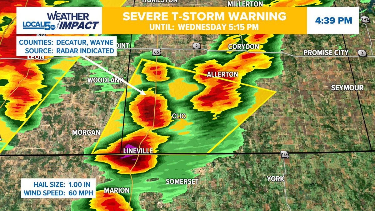 ALERT: A Severe Thunderstorm Warning is in effect until 9/17 5:15PM for Wayne, Decatur Co. Seek shelter indoors until this storm passes your area! #IAWX