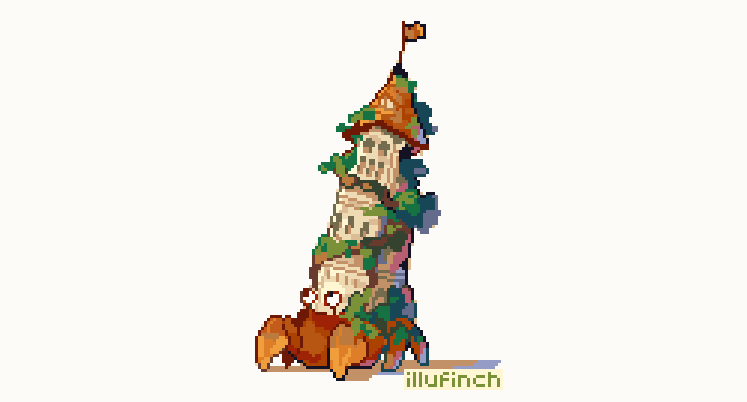 「#pixelart #ドット絵」|finchのイラスト
