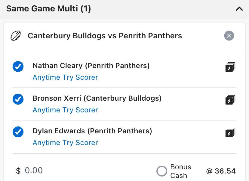 It’s #NRL Finals Week 2 &amp; here are our Multi plays x 4 that are upcoming &amp; heard with <a href="/TimGossage/">Tim Gossage 🤓</a> &amp; <a href="/ScottyCummings_/">Scotty Cummings</a>   @senwascottygoss
Raiders 1-12/Panthers 1-12@$7.28👉👉1 Try Anytime &amp; 2 x Same Game Multis 🏉🏉🏉<a href="/ladbrokescomau/">Ladbrokes Australia</a> <a href="/PerthGuru1988/">B Army</a>
