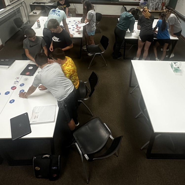 SchoolsWaverly's tweet image. Waverly JH and HS students celebrated Constitution Day by using Edu-Gons hexagon cards to learn Constitutional concepts and vocabulary