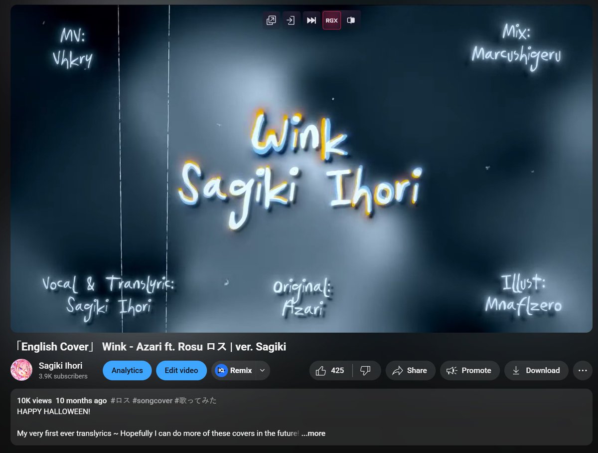 Thank you for 10K views on Wink 😭

Never would have thought this would be the first song cover to break my 10K mark - my first translyrics as well... Thank you for the love and support ❣️

Which song should I do next?