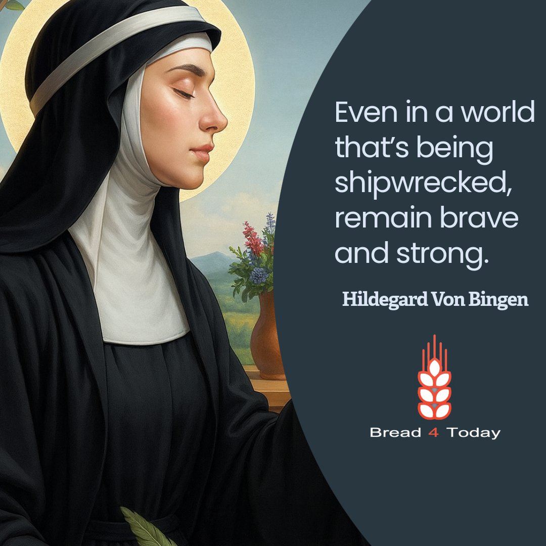 Redemptorists (@redemptoristsau) on Twitter photo Are you feeling anxious about the state of the world? 
Take solace in the wisdom of St Hildegard of Bingen:
"Even in a world thatās being shipwrecked, remain brave and strong."
Share this with friends and spread solidarity in these dark times. Are you feeling anxious about the state of the world? 
Take solace in the wisdom of St Hildegard of Bingen:
"Even in a world thatās being shipwrecked, remain brave and strong."
Share this with friends and spread solidarity in these dark times.
