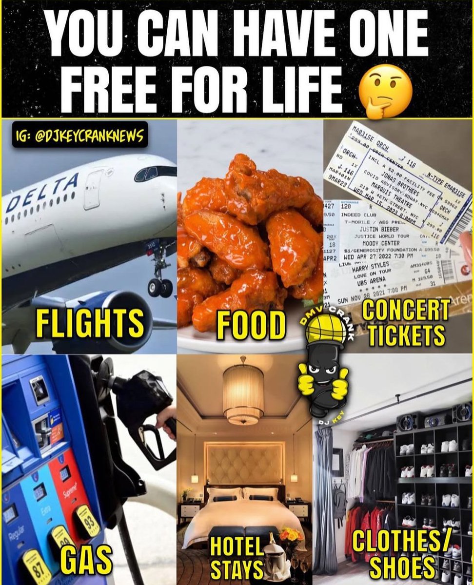 Which are you choosing to have free for the rest of your life?