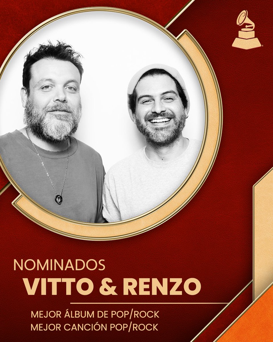DOS NOMINACIONES AL LATIN GRAMMYYYY!!!

Mejor album pop/rock - malcriado de <a href="/LassoMusica/">lasso</a> 
Mejor cancion pop/rock - lucifer de <a href="/LassoMusica/">lasso</a> 

<a href="/OVITTO/">Orlando Vitto</a>
