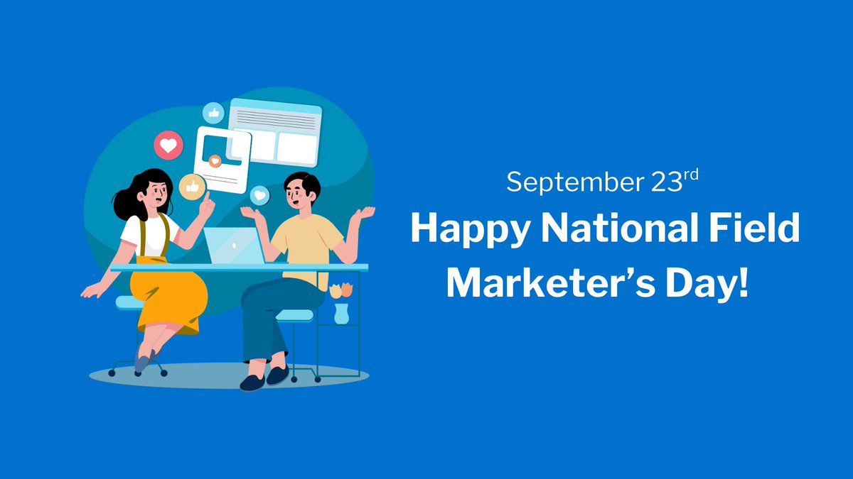 sageflo's tweet image. On behalf of Sageflo, Happy National Field Marketer&apos;s Day!

Thanks for the work you do, bridging the needs between central and local marketing teams and empowering customer connections. 

#nationalfieldmarketersday #distributedmarketing #localmarketing #customerconnections