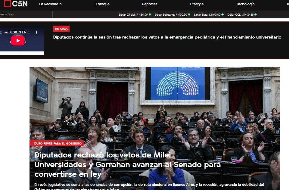 Buenas tardes en la Argentina