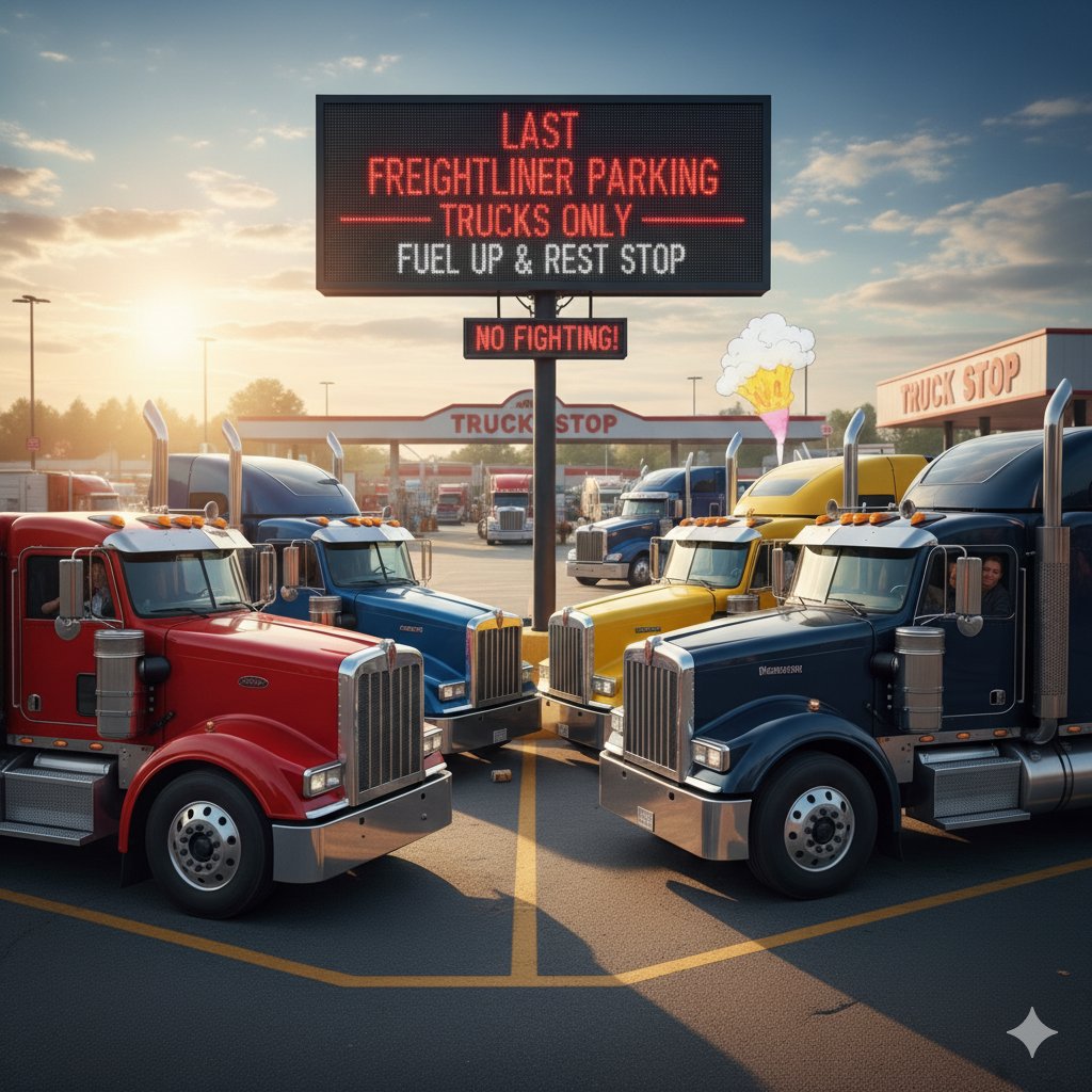 Image for the Tweet beginning: Truck parking isn’t just an