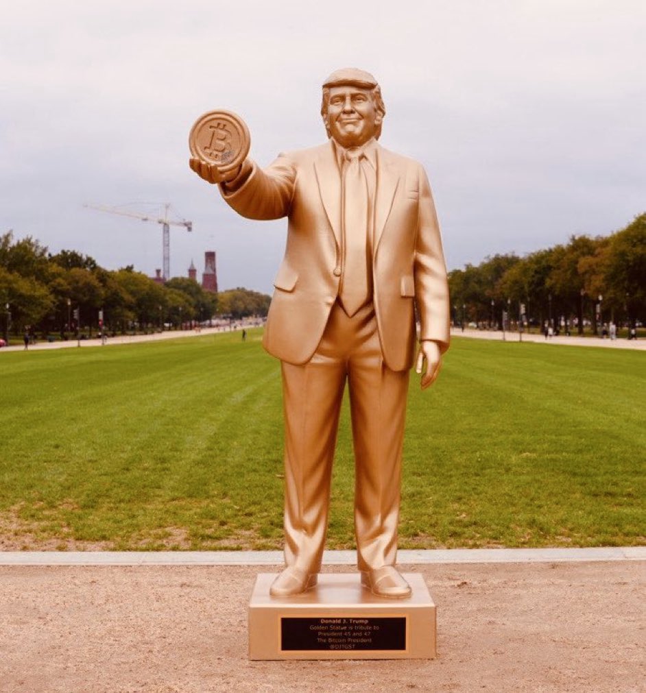 Statue of Liberty walked so Statue of Gold Trump With Bitcoin could run.