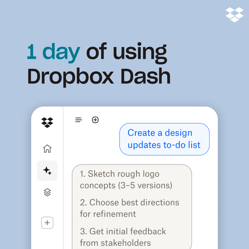 Dropbox's tweet photo. From kickoff to wrap-up, Dropbox Dash goes the extra mile to keep your work moving.