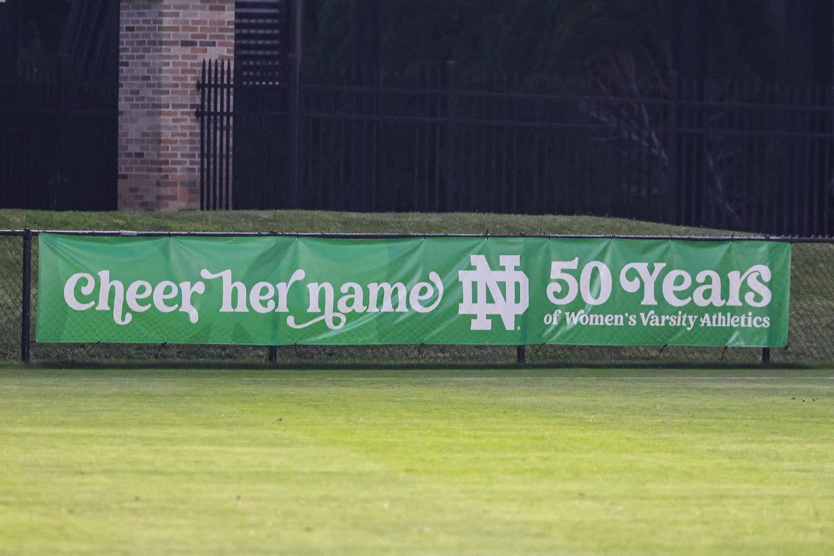Join us at Alumni stadium for our 𝘾𝙝𝙚𝙚𝙧 𝙃𝙚𝙧 𝙉𝙖𝙢𝙚 match in celebration of Notre Dame’s 50 years of women’s varsity athletics. ⚽️

The Irish will also be wearing their green uniforms for Lymphoma Awareness - join us by wearing green tomorrow 💚

#GoIrish☘️
