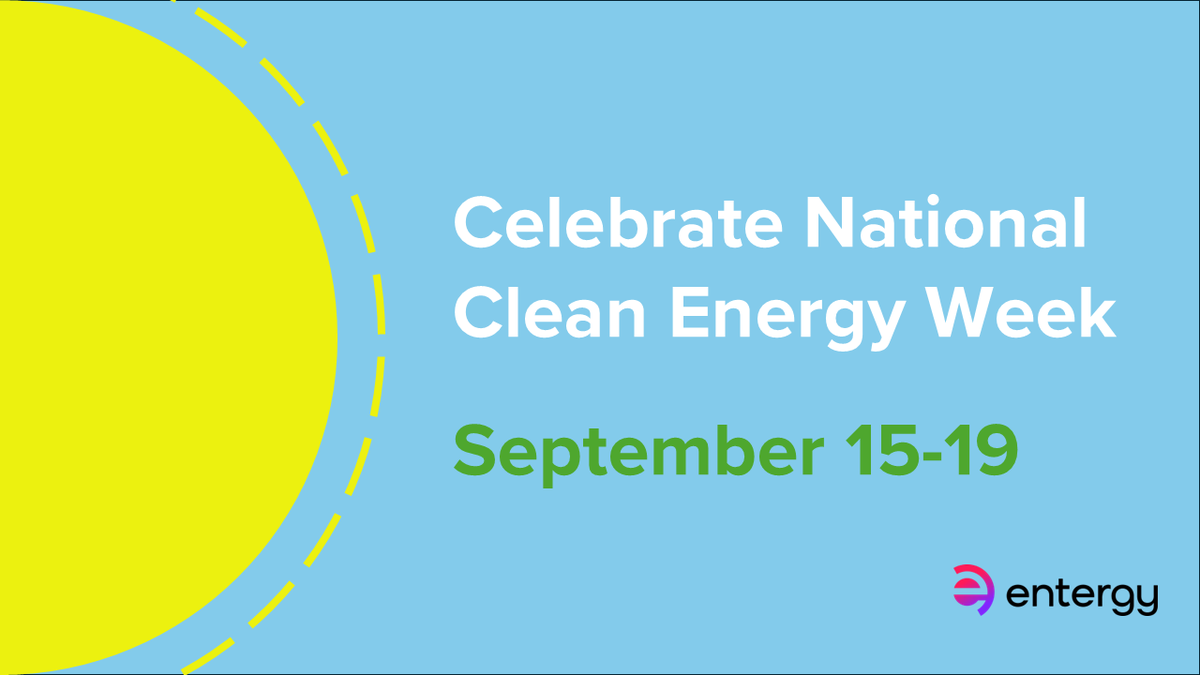 EntergyNuclear (@entergynuclear) on Twitter photo Join us in celebrating National Clean Energy Week September 15th -19th!💡 
 We’re spreading knowledge this week about our nuclear fleet and how we produce clean, reliable energy for our customers.⚡ #WePowerLife #NCEW25 Join us in celebrating National Clean Energy Week September 15th -19th!💡 
 We’re spreading knowledge this week about our nuclear fleet and how we produce clean, reliable energy for our customers.⚡ #WePowerLife #NCEW25