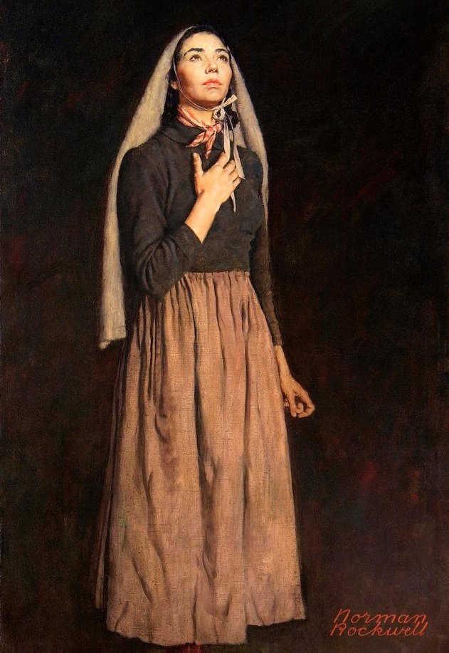 Rockwell's "Song of Bernadette" is the better template than "Freedom of Speech" for controversial religious takes.