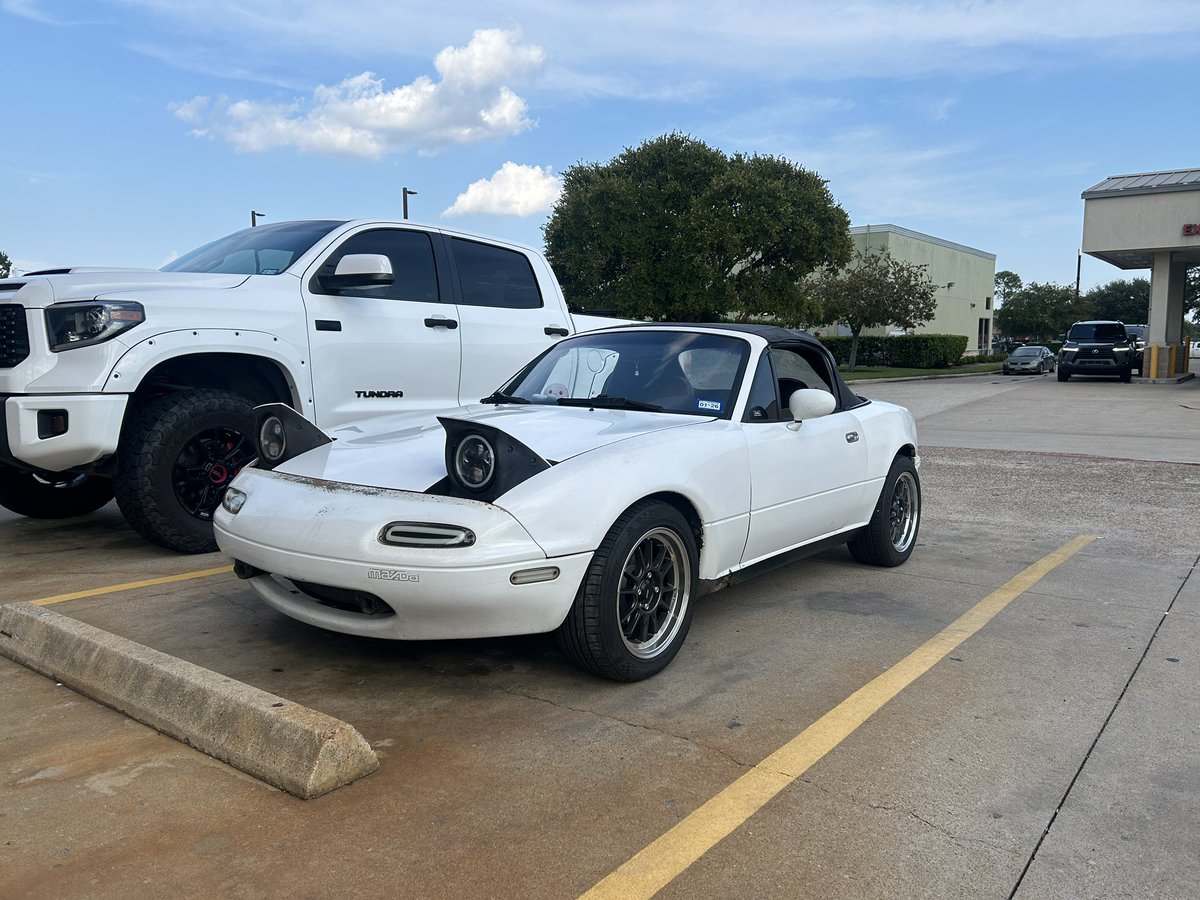 mazda miata at the workplace today!