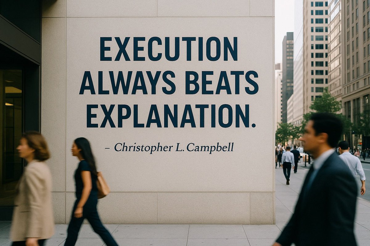 ChrisLCampbell's tweet image. Execution &amp;gt; Explanation. Show it. Build it. Deliver it. #ExecutionMatters #Mindset #Leadership