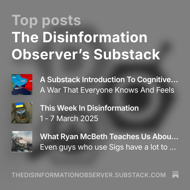TheDisinformationObserver (@disinfoobserver) on Twitter photo Disinformation is engineered to trigger outrage, fear, or tribal pride. All emotions that make people share before they think.
I’m not a journalist. I’m not an academic. 
Those worlds often miss how the fight really works.
We need to learn the patterns, tactics, and Disinformation is engineered to trigger outrage, fear, or tribal pride. All emotions that make people share before they think.
I’m not a journalist. I’m not an academic. 
Those worlds often miss how the fight really works.
We need to learn the patterns, tactics, and