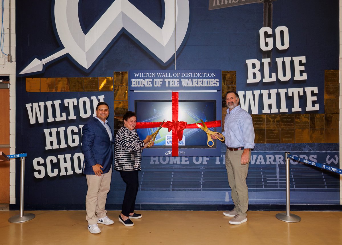 The Wilton Wall of Distinction was officially unveiled today, made possible through the generosity and support of the Arthur J. Wall Jr. Scholarship Fund. We are proud to celebrate this lasting tribute to excellence in our community.

Go blue-white!