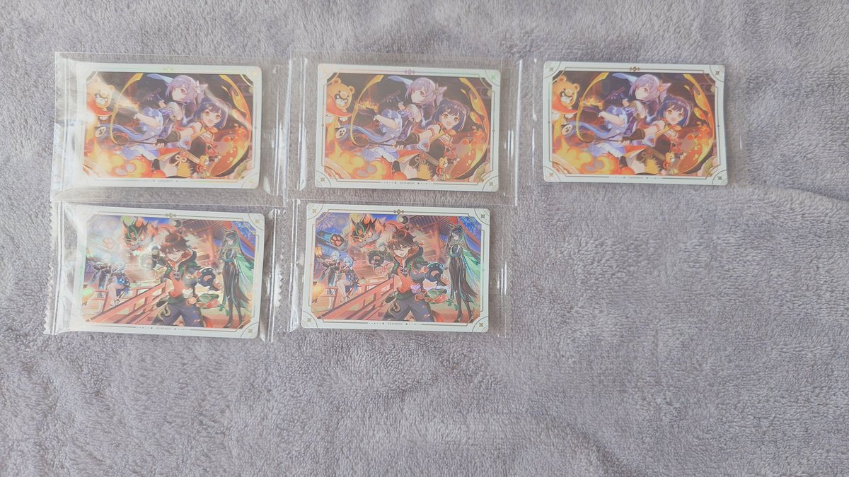 原神 ウエハース 交換 譲渡

譲：画像参照
求：100円/枚＋送料＞同異種 空 シトラリ アイノ

1枚目は、3枚目＞2枚目から同数引取りをお願いします。
2枚目,3枚目は単体譲渡可能