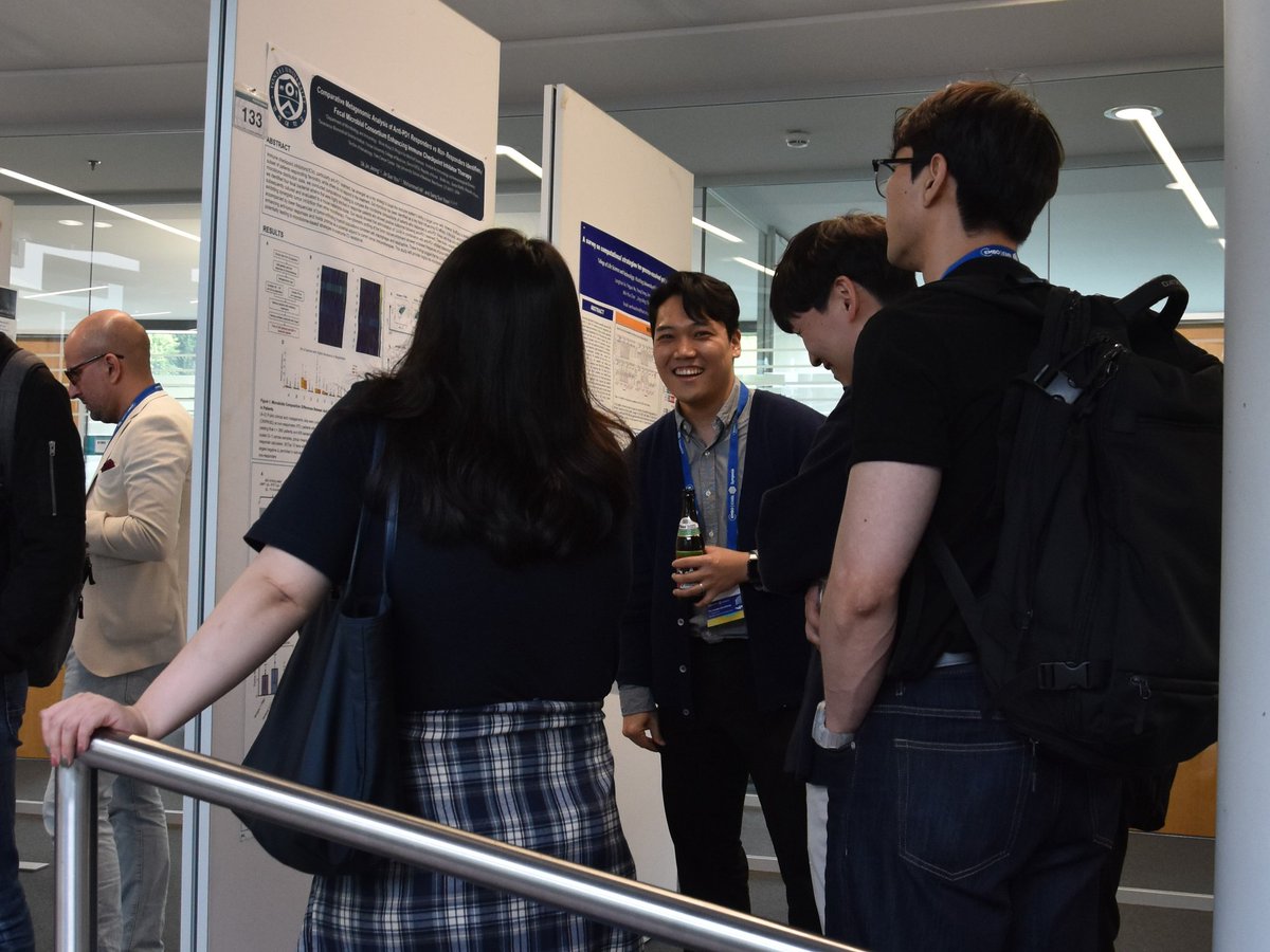 Deepika96RPP's tweet photo. Day 2 of the Symposium #EESMicrobiome was exciting, with so many wonderful talks from early life microbiome interactions by Prof Lindsay Hall to bacteriophages, obelisks, and more. Ended with a fantastic poster session full of inspiring discussions. Excited for Day3! @EMBLEvents https://t.co/2um0531mog
