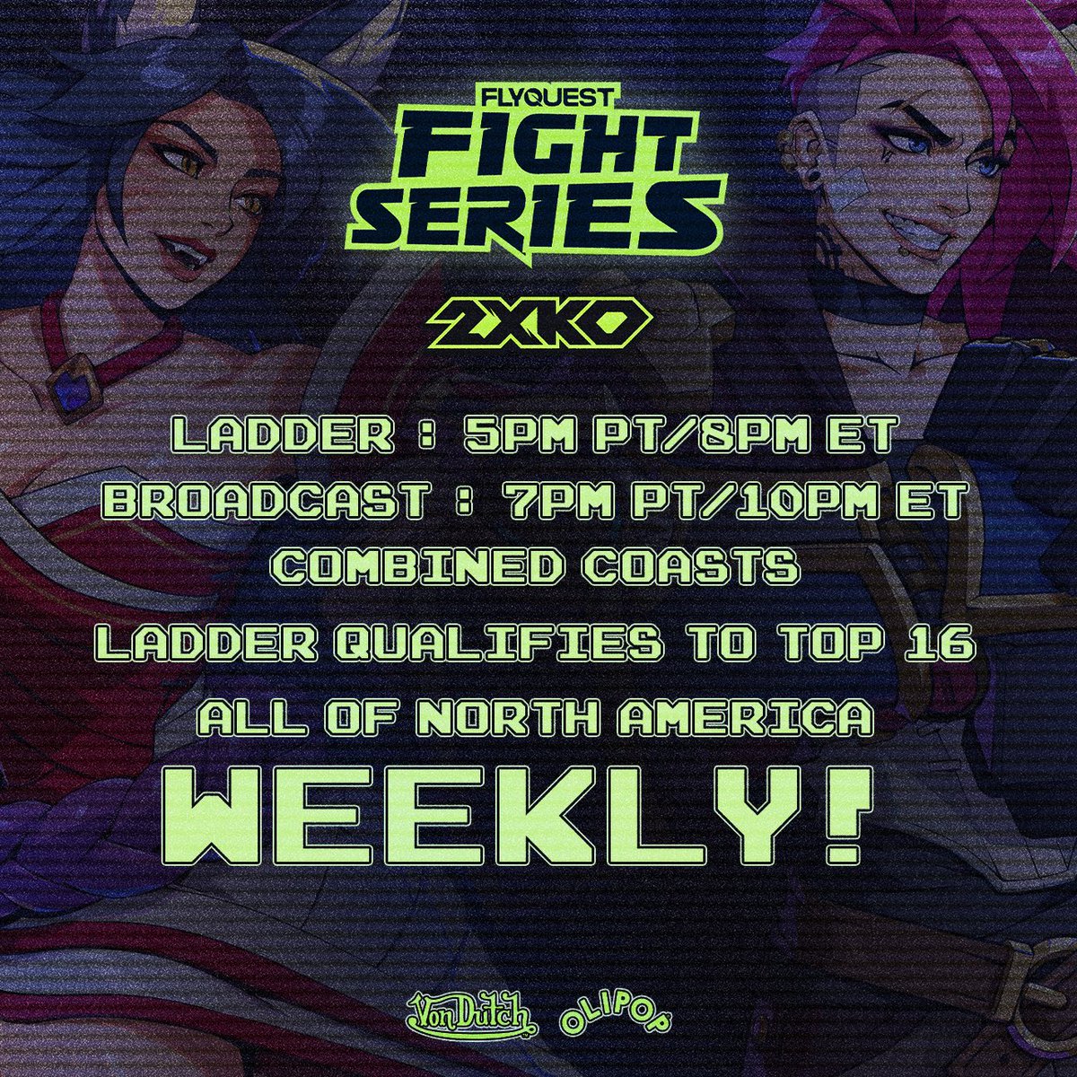 Our official 2XKO FFS launches this Friday… and every Friday after!

Still an open ladder format, but we’re bringing two coasts together (shoutouts to <a href="/Play2XKO/">2XKO</a> for the netcode)

and we STILL have that $800 pot up for grabs!