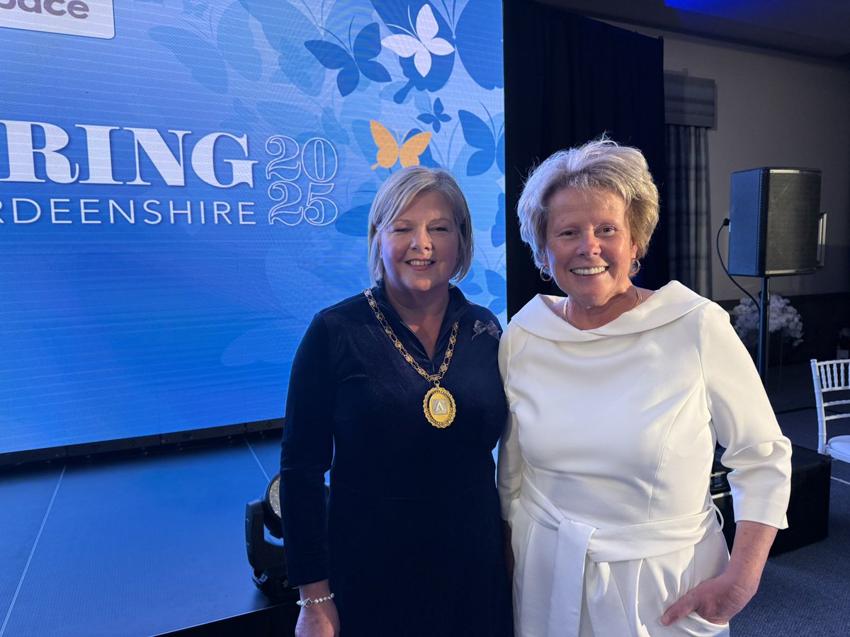 Thank you Provost Whyte for inviting me to the Inspiring Aberdeenshire Awards 2025 - what a night - heartwarming and humbling and doing “exactly what it says on the tin” #ProudCommunities 🦋