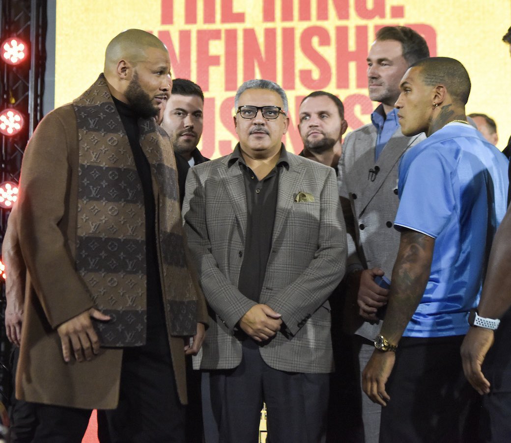 ChrisEubankJr's tweet image. And so it begins #EubankBenn2