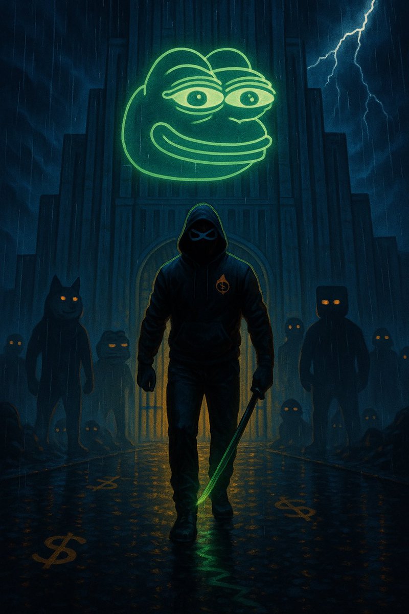 slayeroffud's tweet photo. We came for soldiers.
We found legends chained.
FUD was never just Pepe… it’s bigger.
@Pepe354i  @pepecoineth You have 24 hours to join the army of FUD slayers or step aside we will fight until we find glory! #SOF https://t.co/nQLQfqJXfO