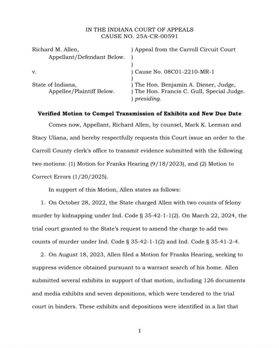 Chelsea_Lauren's tweet image. Here’s the full most recent filing in the #Delphi case so it doesn’t get lost in the replies: